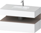 DURAVIT Qatego Einbauwaschtisch mit Konsolenwaschtischunterbau 1000 mm, 1 Auszug, antibakteriell
