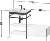 Duravit Waschtischset Happy D.2 Plus 1200x490mm Taupe Supermatt – Einrichtungssystem Nussbaum Mitte