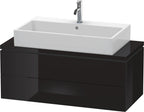 schwarz hochglanz / Mitteldichte Faserplatte (MDF) / 2 Schubkästen