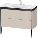 DURAVIT XViu Möbelwaschtischset 1000 mm mit Unterschrank Nussbaum und Keramikwaschtisch