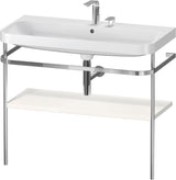 Duravit Happy D.2 c-shaped Waschtischset mit Metallkonsole, 975 mm, Taupe