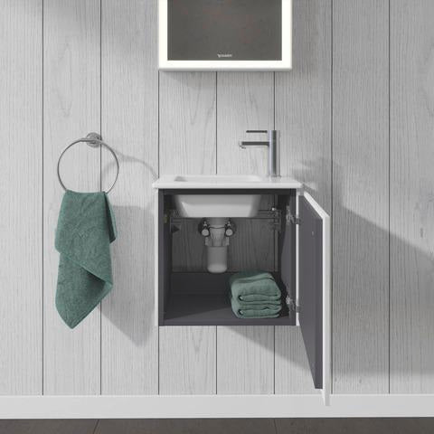 Duravit L-Cube Waschtischunterbau 420 mm wandhängend, 1 Tür rechts, weiß matt – Christian Werner Design