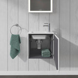 Duravit L-Cube Waschtischunterbau 420 mm wandhängend, 1 Tür rechts, weiß matt – Christian Werner Design
