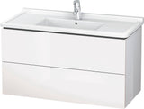 Duravit L-Cube Waschtischunterbau 1020 mm taupe matt 2 Schubkästen wandhängend