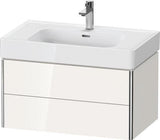 DURAVIT XSquare Waschtischunterbau 784 mm Taupe mit 2 Schubkästen und Tip-on Technik