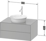 DURAVIT White Tulip Waschtischunterbau wandhängend 800 mm mit 2 Schubkästen & LED-Innenbeleuchtung