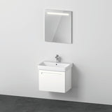 Duravit No.1 Möbel-Set 600x450mm mit Waschtisch, Waschtischunterbau und Spiegel in Graphit Matt