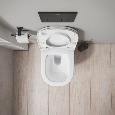 Duravit D-Code 2.0 WC-Set wandhängend, spülrandlos, 4/2L, mit WC-Sitz und Absenkautomatik, Weiß Hochglanz