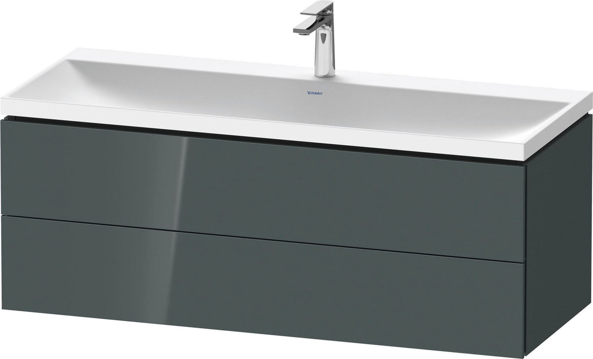 Duravit L-Cube Waschtischset 1200x480x480 mm Eiche Terra Matt mit Tip-on Technik