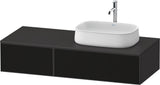 DURAVIT Zencha Konsolenwaschtischunterbau 1300 mm Eiche Anthrazit mit 2 Auszügen