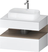 DURAVIT Qatego Konsolenwaschtischunterbau 800 mm Weiß Hochglanz mit Tip-On-Technik