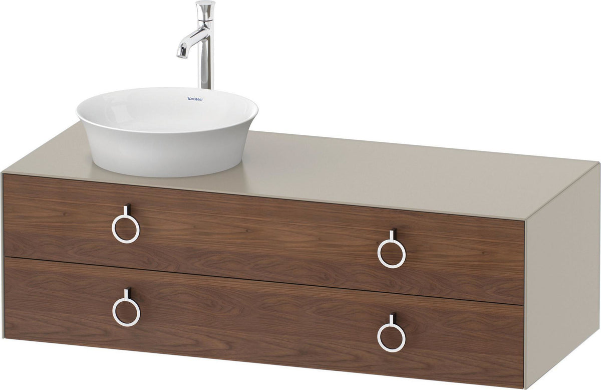 DURAVIT White Tulip Waschtischunterbau 1300 mm Taupe Seidenmatt mit LED-Beleuchtung