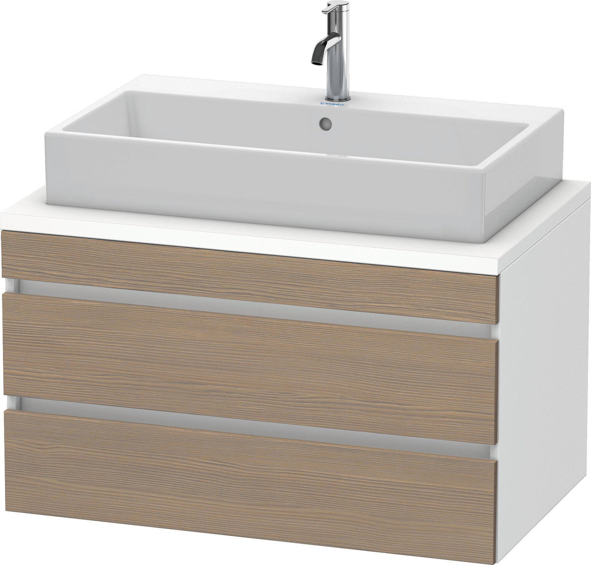 DURAVIT DuraStyle Konsolenwaschtischunterbau 900 mm Eiche Terra/Weiß Matt, 2 Schubkästen, wandhängend
