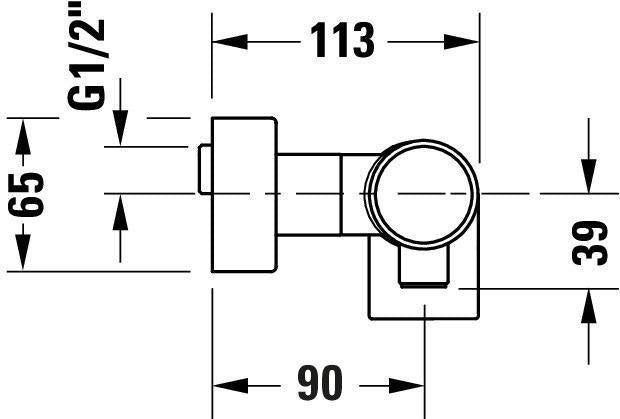 DURAVIT Tulum by Starck Einhebel-Brausemischer Aufputz mit Keramikmischsystem, Chrom