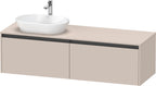 taupe matt / 2 Auszüge / links