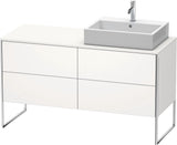 DURAVIT XSquare Waschtischunterbau betongrau matt 1400 mm mit 4 Auszügen