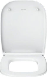 DURAVIT Univavo WC-Sitz eckig tief 443 mm weiß mit Absenkautomatik und Edelstahl-Scharnieren
