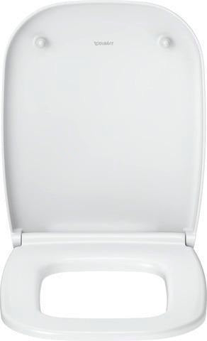 DURAVIT Univavo WC-Sitz eckig tief 443 mm weiß mit Absenkautomatik und Edelstahl-Scharnieren