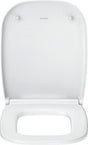 DURAVIT Univavo WC-Sitz eckig tief 443 mm weiß mit Absenkautomatik und Edelstahl-Scharnieren