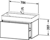 Duravit XSquare Waschtischunterbau 784 mm – wandhängend, für DuraSquare Waschtische