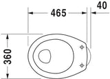DURAVIT Stand-WC Design Classics Sudan 505 mm erhöht, weiß, Abgang senkrecht