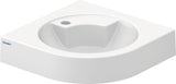 Duravit Eck-Waschtisch Architec 635 mm weiß, wandhängend, 1 Hahnloch, ohne Überlauf
