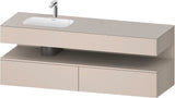 DURAVIT Qatego Studio F. A. Porsche Einbauwaschtisch mit Konsolenwaschtischunterbau 1600 mm Weiß Matt