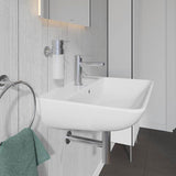 Duravit Waschtisch ME by Starck 600 mm Weiß Seidenmatt mit Überlauf und Hahnlochbank