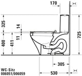 DURAVIT DuraStyle WC-Sitz mit SoftClose – Weiß, Edelstahl-Scharniere, Absenkautomatik, antibakteriell