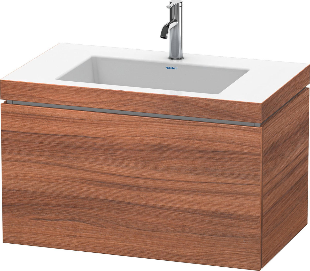 DURAVIT L-Cube Waschtischset mit Vero Air 800 mm Nussbaum Natur, wandhängend, 1 Auszug
