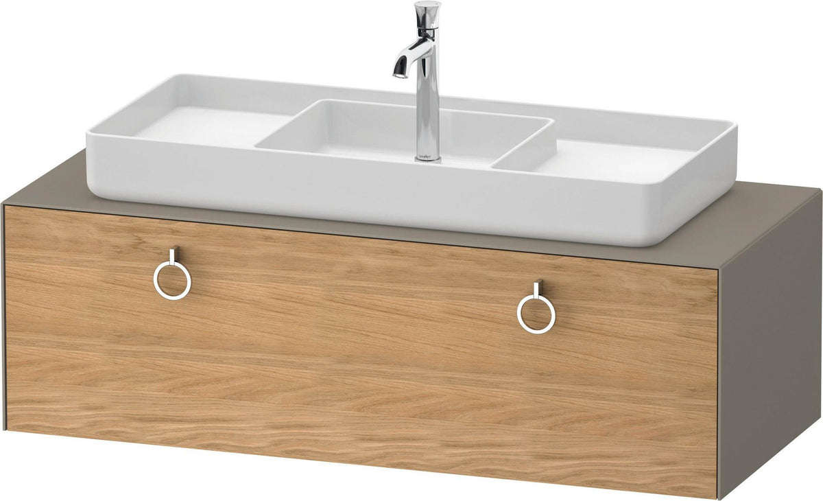 DURAVIT White Tulip Konsolen-Waschtischunterbau wandhängend 1300 mm Weiß Seidenmatt, 1 Auszug