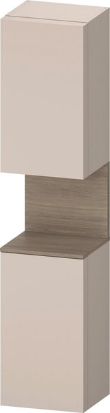 DURAVIT Qatego Hochschrank 400x360x1760 mm Eiche Terra Matt mit 2 Türen und Tip-on Technik