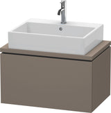 DURAVIT L-Cube Konsolenwaschtischunterbau 720 mm betongrau matt mit Tip-on-Auszug