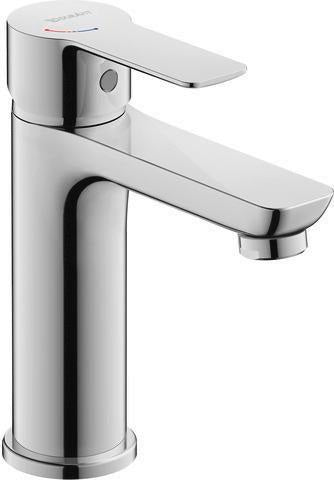 Duravit D-Code Einhebel-Waschtischmischer mit Kaltstart-Funktion, Chrom, 107 mm Ausladung