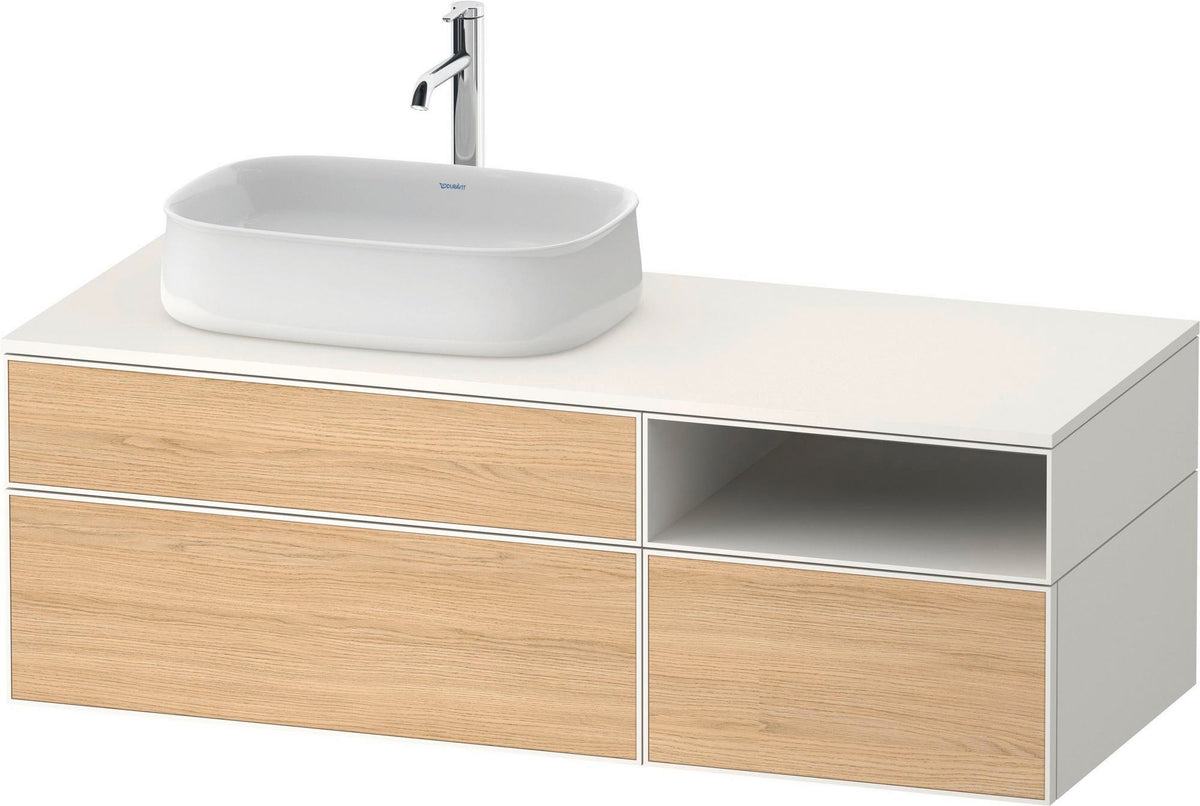 DURAVIT Zencha Konsolenwaschtischunterbau 1300 mm Eiche Anthrazit wandhängend