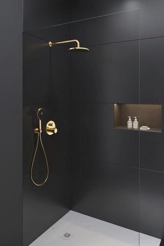 DURAVIT Handbrause MinusFlow 3-Jet D120 Rain/Pulse/Mono, Schwarz Matt – 120 mm Duschkopf mit Antikalk