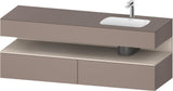 DURAVIT Qatego Einbauwaschtisch mit Konsolenwaschtischunterbau 1600 mm Weiß Matt