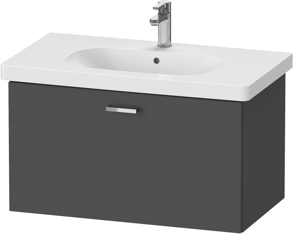 Duravit XBase Waschtischunterbau wandhängend 600 mm, 1 Auszug, weiß matt – montiert