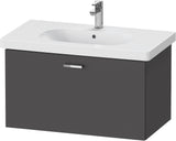 Duravit XBase Waschtischunterbau wandhängend 600 mm, 1 Auszug, weiß matt – montiert