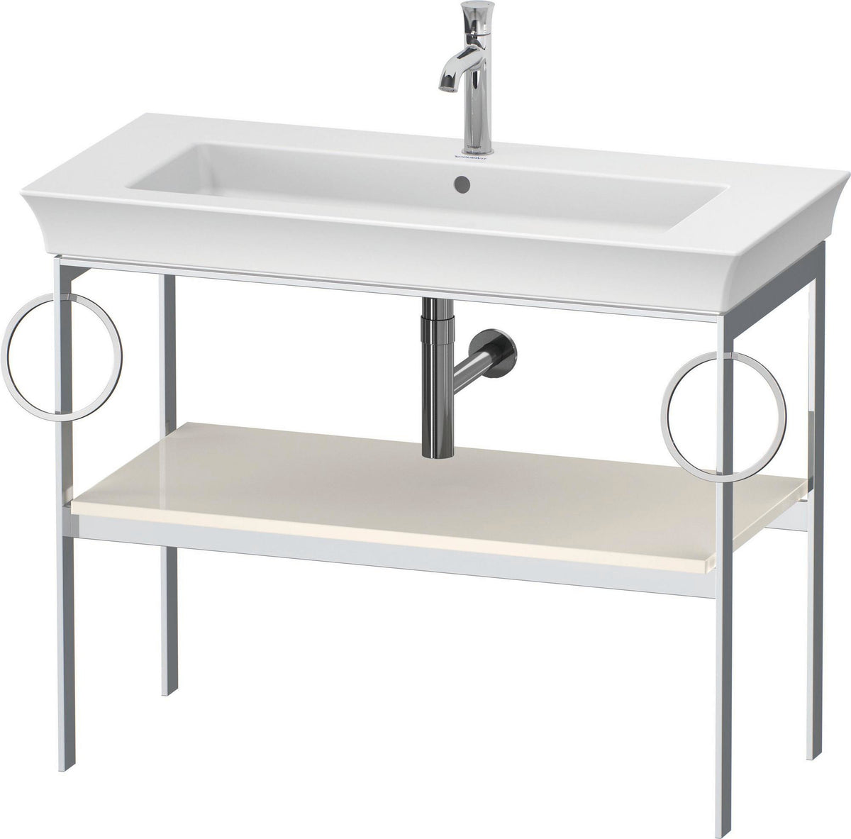 DURAVIT White Tulip Metallkonsole 984 mm taupe hochglanz mit Höhenausgleich von Philippe Starck