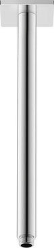 Duravit Brausearm für Deckenanschluss mit eckiger Rosette 125 mm, Chrom – Messing