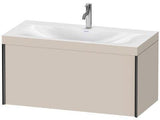 Duravit Möbelwaschtischset XVIU 1000x480mm Chaos mit Raumsparsiphon und Hahnlochbank