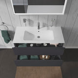 Duravit L-Cube Waschtischunterbau 1020 mm taupe matt – wandhängend, 2 Schubkästen, Tip-On