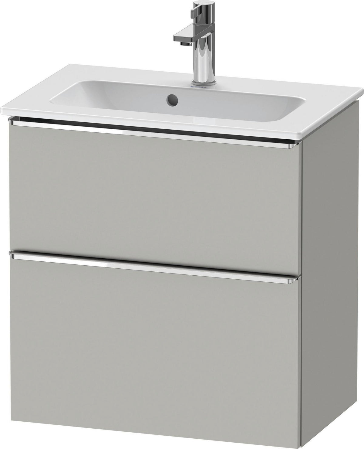 Duravit D-Neo Waschtischunterbau 610 mm betongrau matt mit Soft-Close und Bronze-Griff