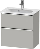 Duravit D-Neo Waschtischunterbau 610 mm betongrau matt mit Soft-Close und Bronze-Griff