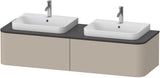 Duravit Happy D.2+ Konsolenwaschtischunterbau 1600 mm taupe supermatt mit Tip-On Technik