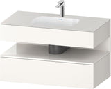 DURAVIT Qatego Einbauwaschtisch mit Konsolenwaschtischunterbau 1000 mm, 1 Auszug, antibakteriell