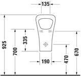 DURAVIT DuraStyle Wasserloses Urinal 300x340mm weiß spülrandlos ohne Fliege