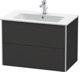 Duravit XSquare Waschtischunterbau 810 mm graphit matt mit 2 Schubkästen und Tip-On-Technik
