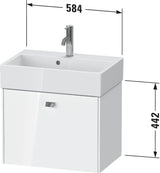 Duravit Waschtischunterbau Brioso Compact 1 Auszug 584 mm weiß matt für Vero Air 236860